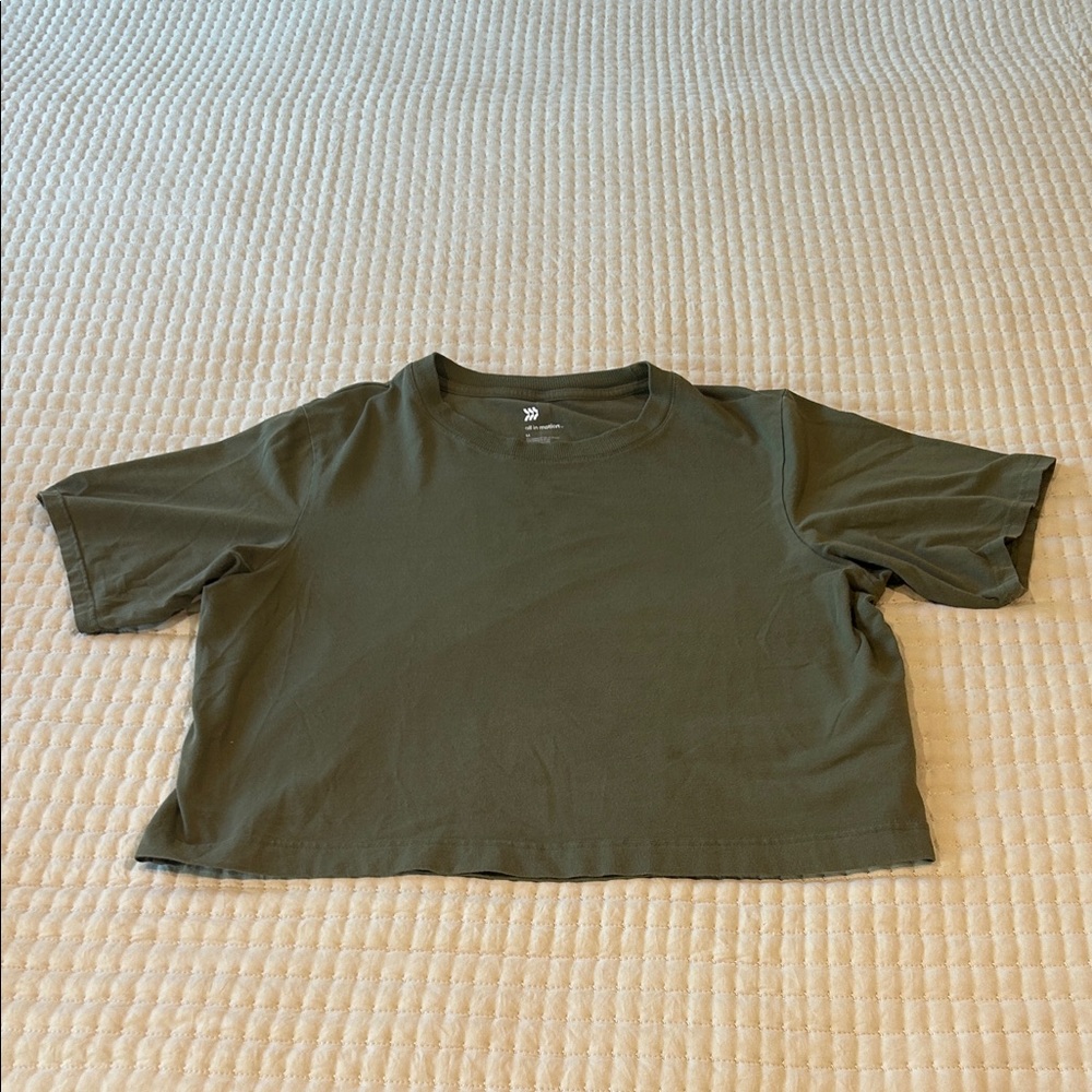 All in Motion Dark Green Women's Crop Top